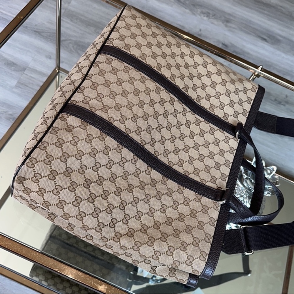 Gucci Tan and Brown Monogram Tote Bag - Picture 6 of 16